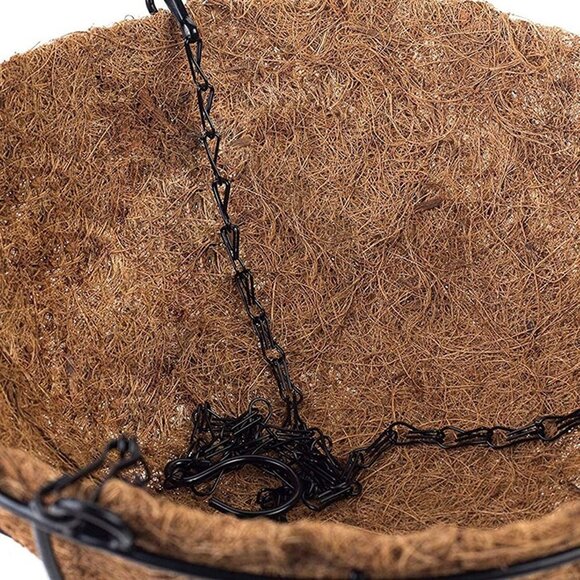 NEW 3 Pack 10" Metal Hanging Flower Pots Hanging Planters Plant Basket - Picture 5 of 9